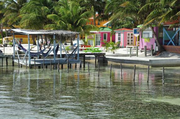 A belíssima e pitoresca Caye Caulker, na grande barreira de corais, em Belize
